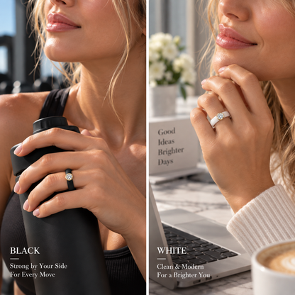 0.5ct Round IGI-Certified Lab-Grown Diamond Ring | 14K Gold Bezel & Silicone Band